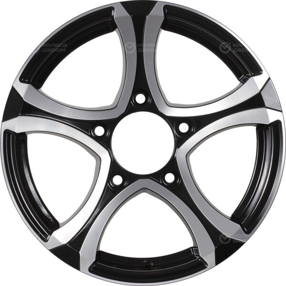 Колесный диск VENTI 1610 6.5xR16 5x139.7 ET40 DIA98 глянцевый черный с полированной лицевой частью