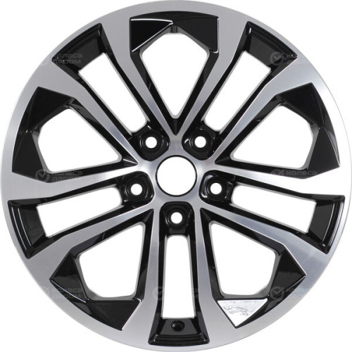 Колесный диск СКАД Тукан 7xR17 5x112 ET46 DIA57.1 черный глянцевый с полированной лицевой поверхностью