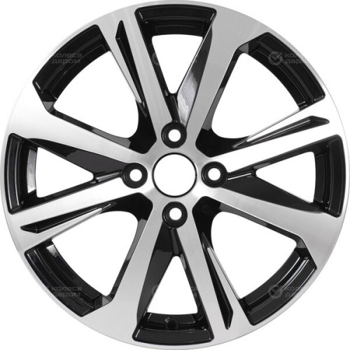 Колесный диск СКАД KL-325 6xR16 4x100 ET50 DIA60.1 черный глянцевый с полированной лицевой поверхностью