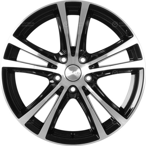 Колесный диск СКАД Мюнхен 8xR18 5x114.3 ET45 DIA60.1 черный глянцевый с полированной лицевой поверхностью