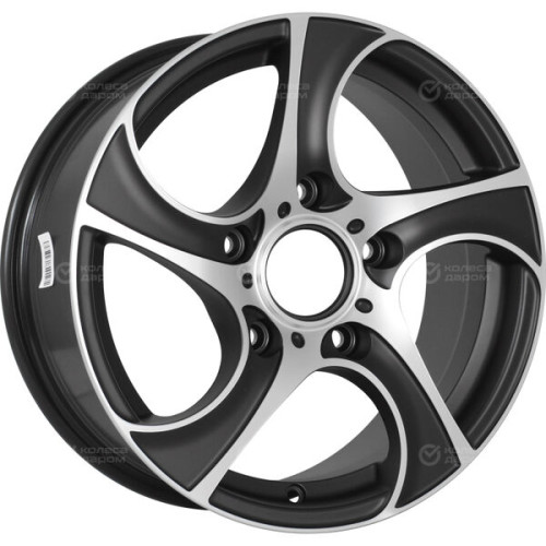 Колесный диск СКАД Вихрь 7xR16 5x139.7 ET40 DIA98.5 черный матовый с полированным элементом