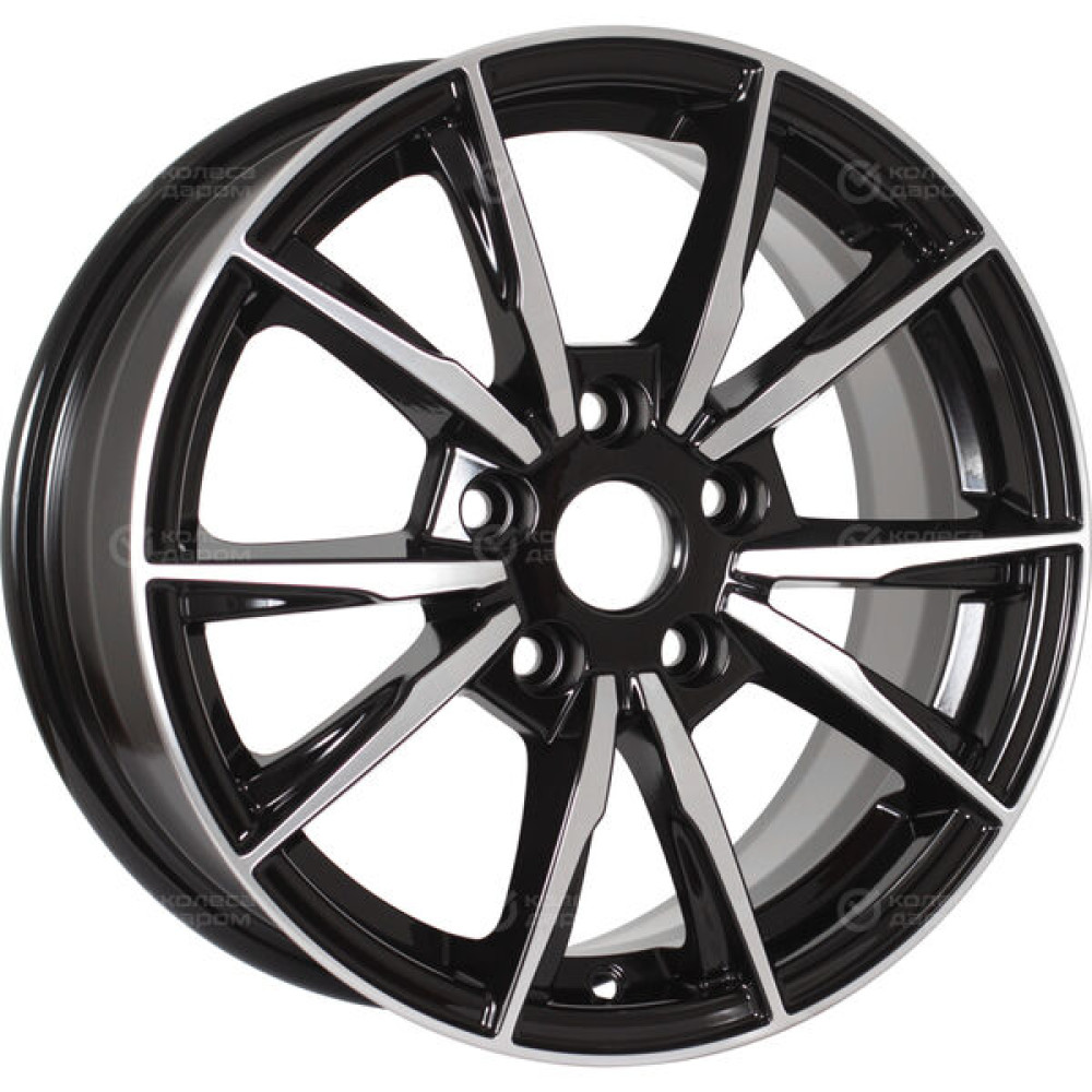 Колесный диск iFree Сион 6.5xR15 5x110 ET35 DIA65.1 чёрный глянцевый с полированной лицевой частью