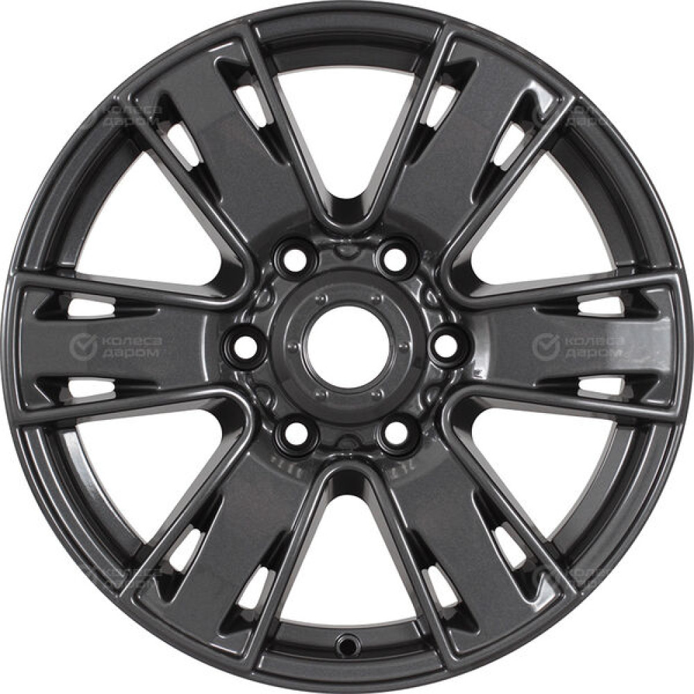Колесный диск КиК Севенна 7xR17 6x139.7 ET30 DIA106.1 насыщенный темно-серый полностью полированный