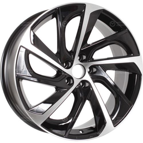 Колесный диск Replay FD185 8xR20 5x114.3 ET44 DIA63.3 черный глянцевый с полированной лицевой частью