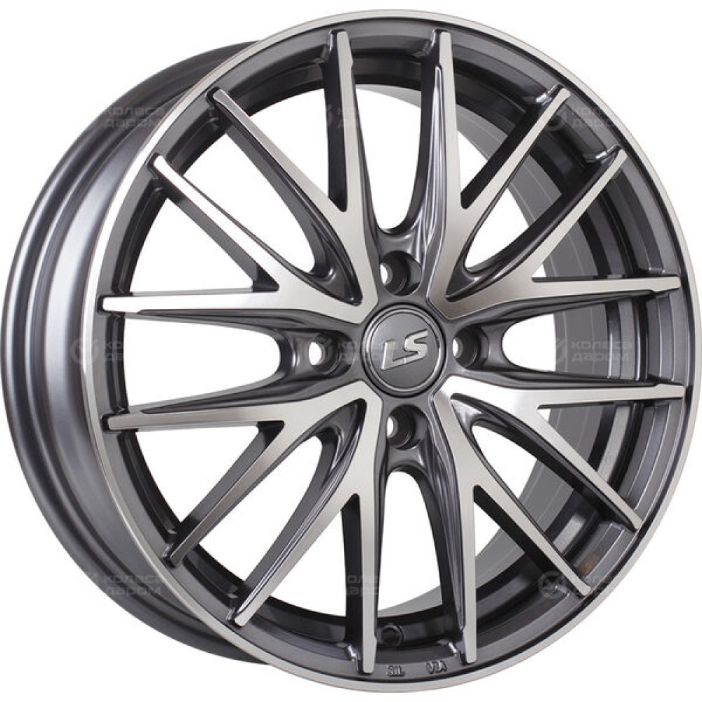 Колесный диск LS LS 918 6xR16 4x100 ET41 DIA60.1 насыщенный темно-серый полностью полированный