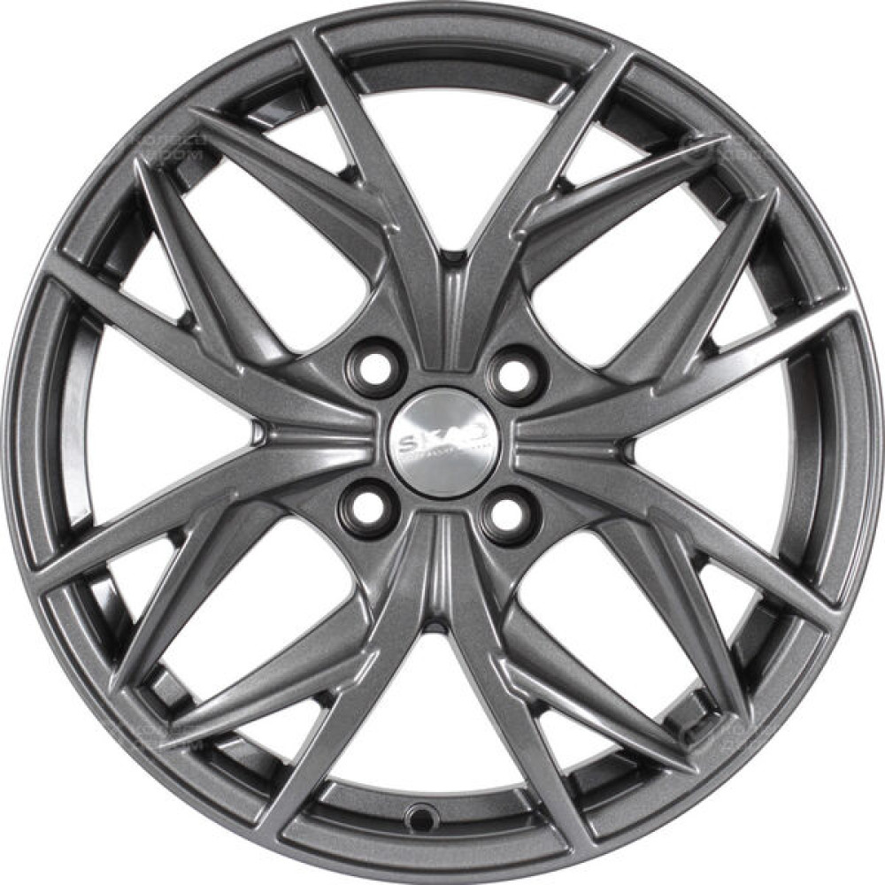 Колесный диск СКАД Асти 6.5xR16 4x100 ET37 DIA60.1 темно-серый цвет с перламутровыми оттенками