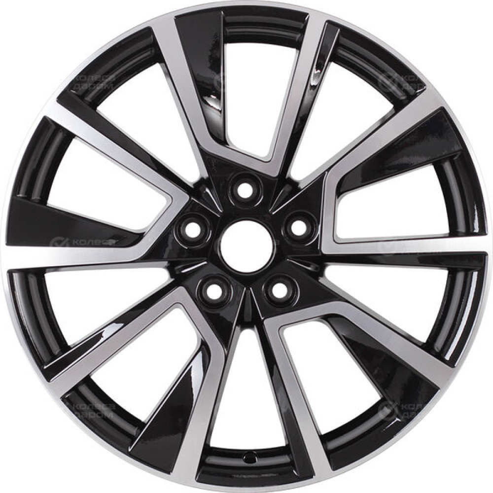 Колесный диск KHOMEN KHW1802 (ZV18_Sportage) 7xR18 5x114.3 ET48.5 DIA67.1 глянцевый черный с полированной лицевой частью