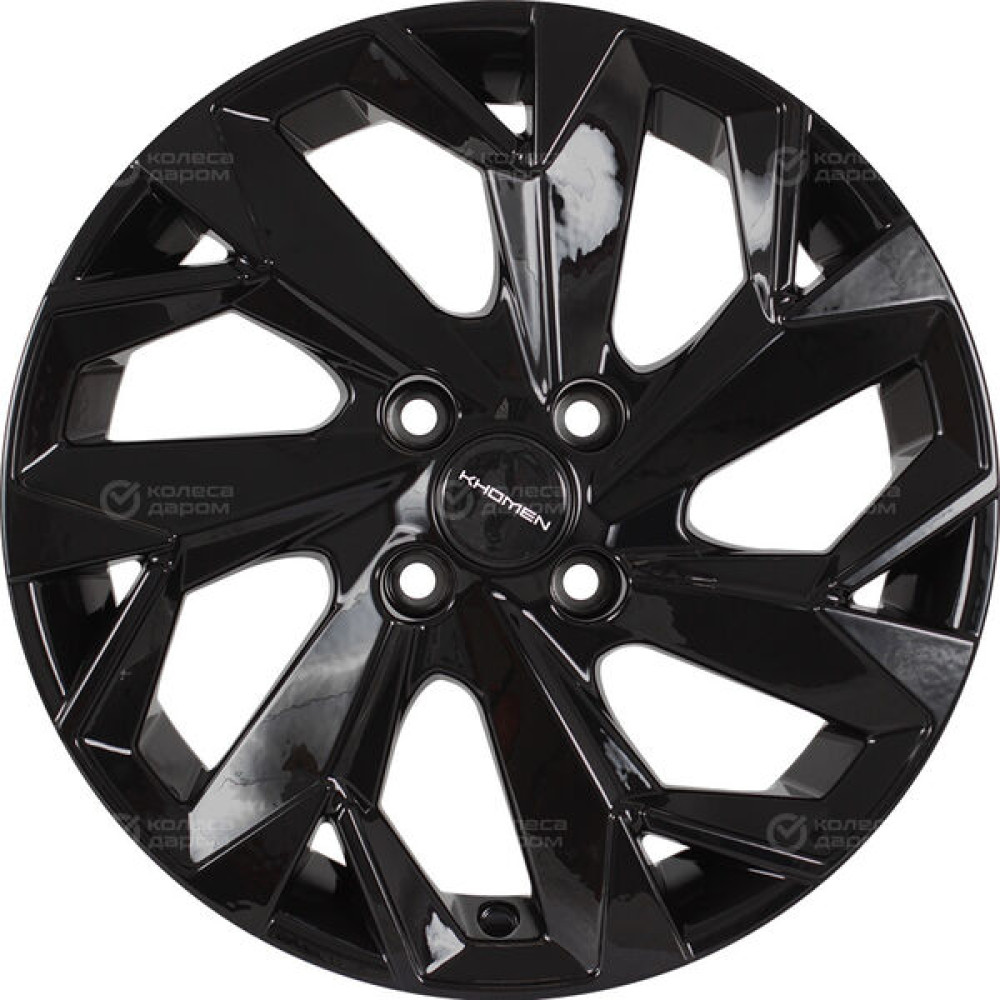 Колесный диск KHOMEN KHW1402 (Accent/Getz/i20) 5.5xR14 4x100 ET38 DIA67.1 черный глянцевый