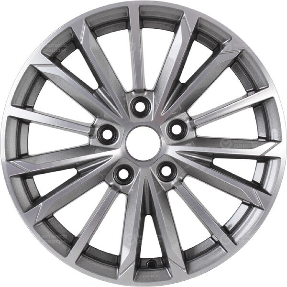 Колесный диск Carwel Тевриз 1611 6.5xR16 5x108 ET50 DIA63.35 серебристый тёмный с полированной лицевой частью