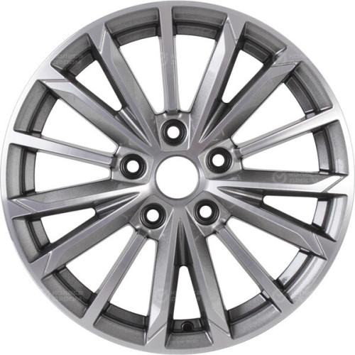 Колесный диск Carwel Тевриз 1611 6.5xR16 5x108 ET50 DIA63.35 серебристый тёмный с полированной лицевой частью