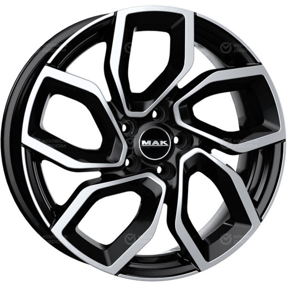 Колесный диск MAK Apollo 7.5xR18 5x108 ET45 DIA65.1 чёрный глянцевый с полированной лицевой частью