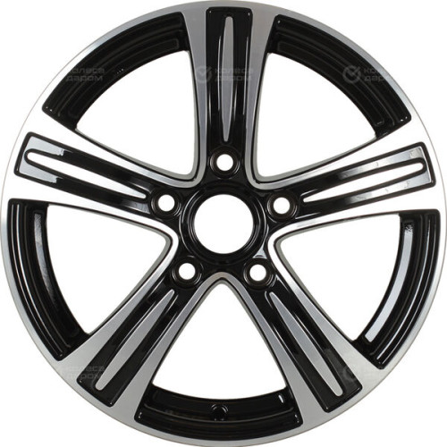 Колесный диск iFree S.U. 6xR15 5x100 ET45 DIA67.1 чёрный глянцевый с полированной лицевой частью