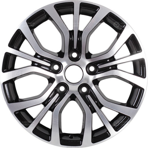 Колесный диск KHOMEN KHW1608 (Multivan) 6.5xR16 5x120 ET51 DIA65.1 (уценка) глянцевый черный с полированной лицевой частью