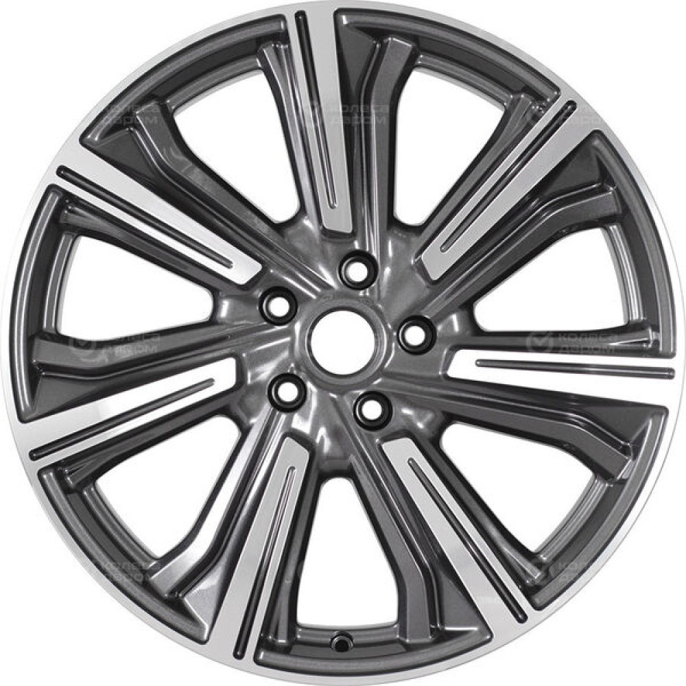 Колесный диск СКАД Premium Series Kleemann (КР1067) 8.5xR20 5x108 ET43 DIA60.1 серый глянцевый с полированной лицевой частью