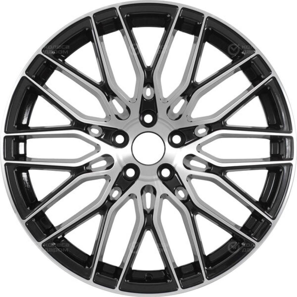 Колесный диск Tech Line 901 8xR19 5x108 ET45 DIA63.4 глянцевый черный с полированной лицевой частью