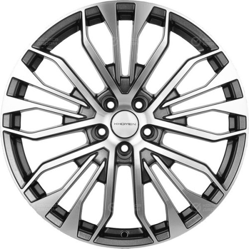 Колесный диск KHOMEN KHW2009 (Geely Tugella) 8.5xR20 5x108 ET46 DIA63.4 насыщенный темно-серый полностью полированный