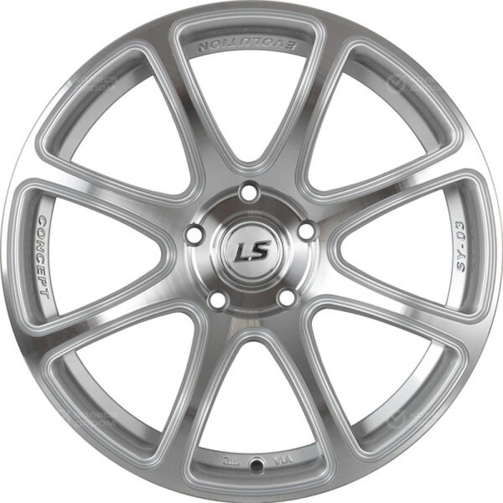 Колесный диск LS LS 327 7.5xR17 5x114.3 ET40 DIA73.1 серебристый полированный