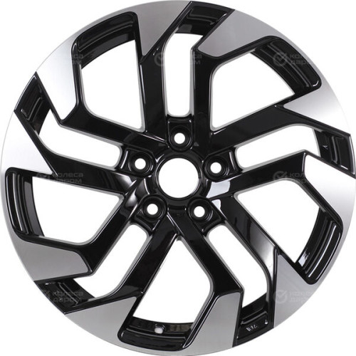 Колесный диск Replay CHG4 7xR17 5x114.3 ET45 DIA60.1 черный глянцевый с полированной лицевой частью