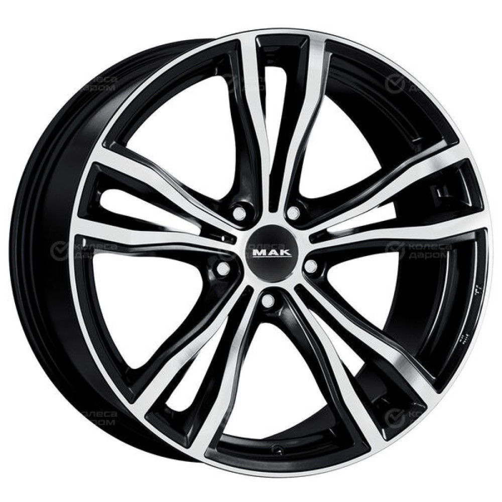 Колесный диск MAK X-Mode 9.5xR21 5x112 ET37 DIA66.6 черный глянцевый с полированной лицевой частью