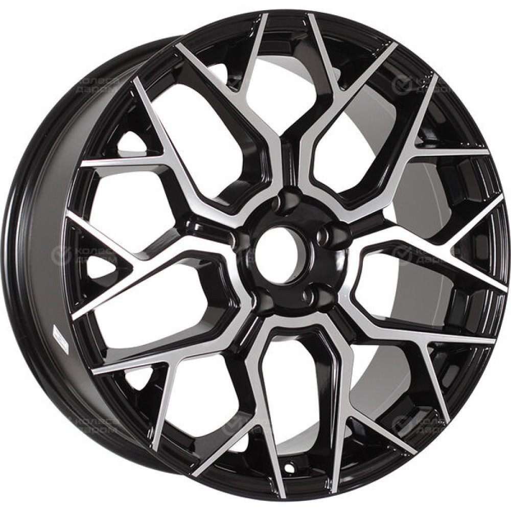 Колесный диск RST R148 8xR18 5x108 ET33 DIA65.1 глянцевый черный с полированной лицевой частью