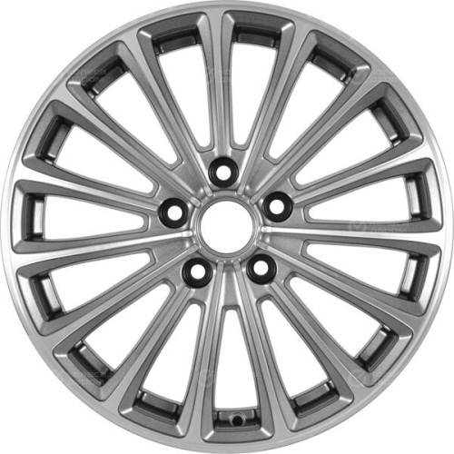 Колесный диск X-trike X136 7xR17 5x114.3 ET37 DIA66.6 темно-серебристый с полированной лицевой частью