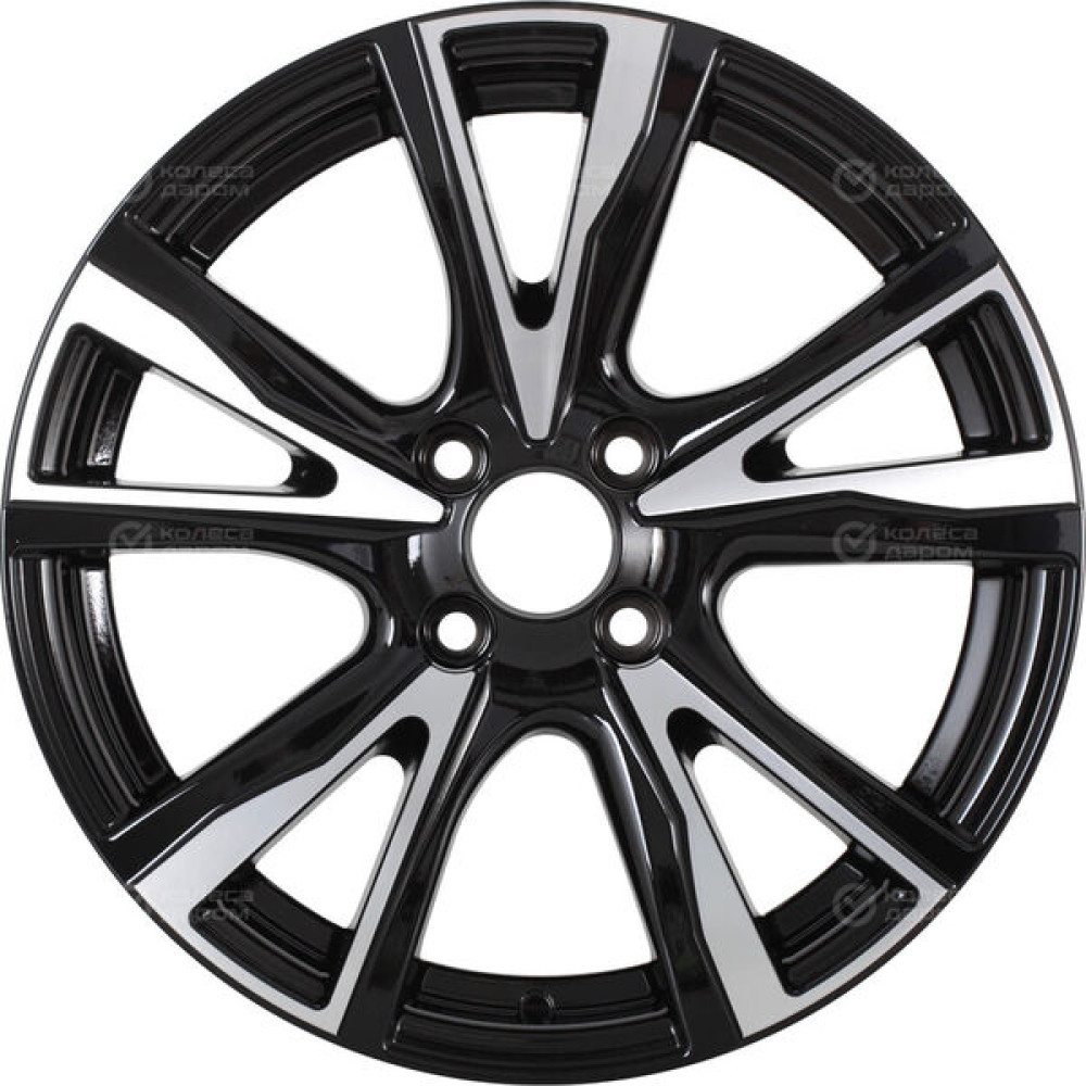 Колесный диск NEO 674 6xR16 4x100 ET45 DIA60.1 глянцевый черный с полированной лицевой частью