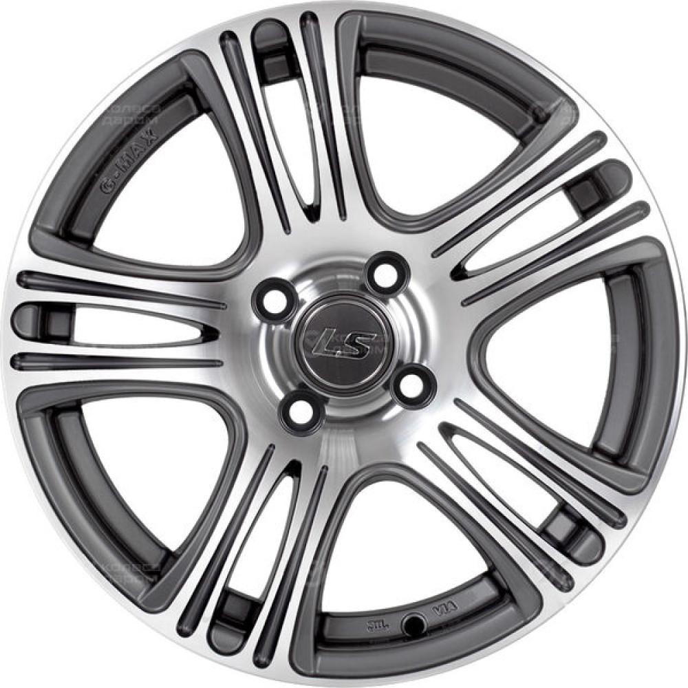 Колесный диск LS LS 318 6.5xR15 4x100 ET40 DIA73.1 насыщенный темно-серый полностью полированный