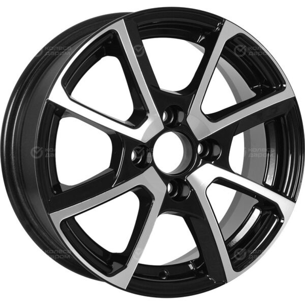 Колесный диск NEO 538 6xR15 4x98 ET38 DIA58.6 глянцевый черный с полированной лицевой частью