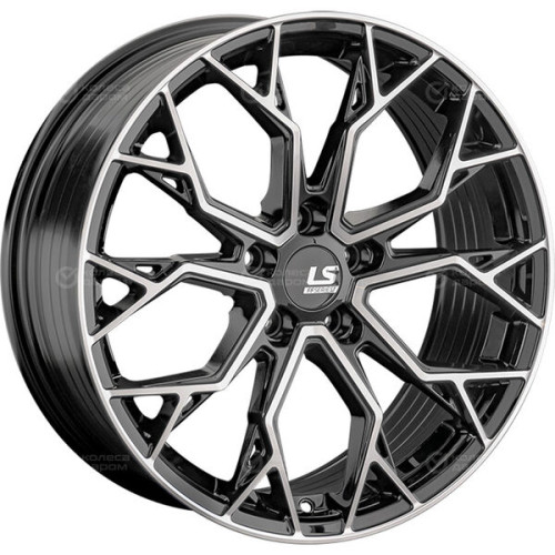 Колесный диск LS FlowForming LS RC61 8xR18 5x108 ET36 DIA65.1 черный полностью полированный