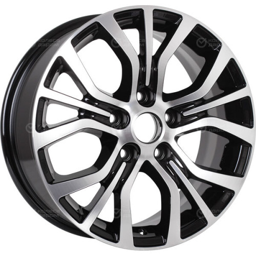 Колесный диск Carwel Лум 1608 6.5xR16 5x114.3 ET45 DIA60.1 черный глянцевый с полированной лицевой частью