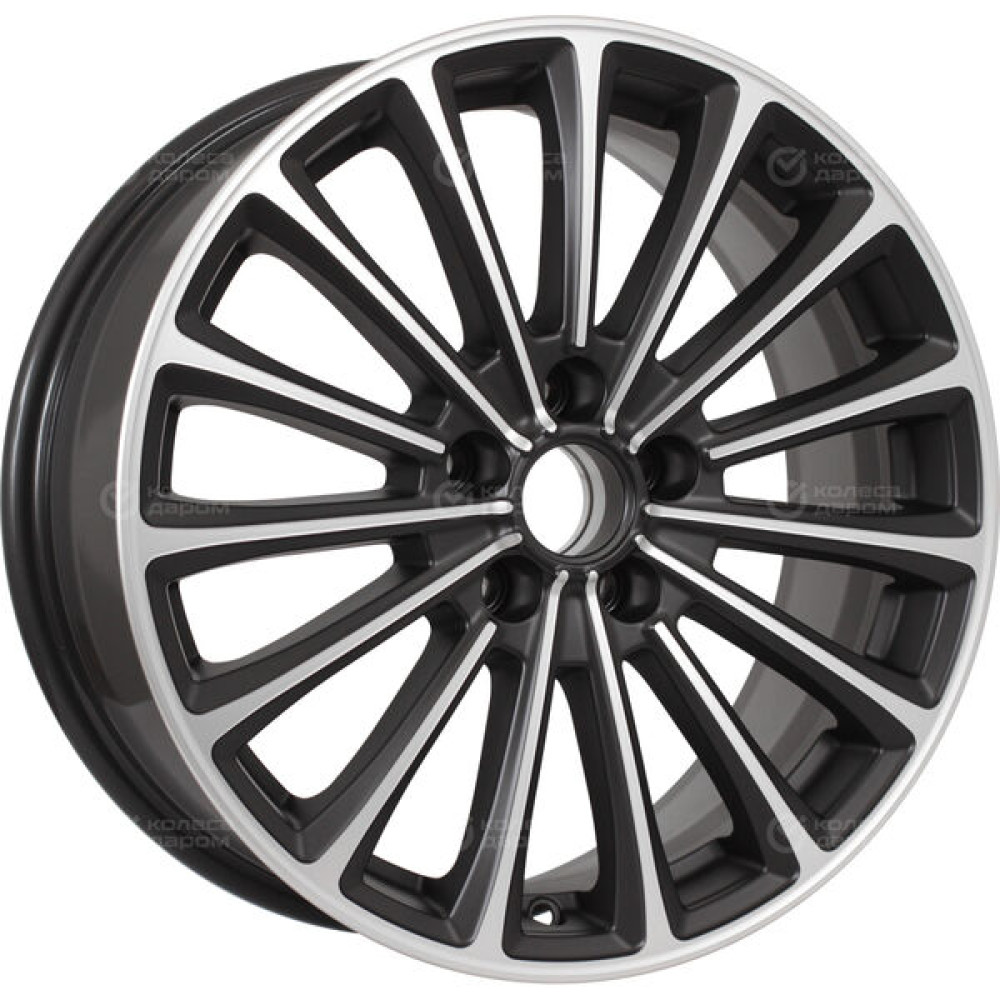 Колесный диск X-trike X136 7xR17 5x108 ET33 DIA60.1 черный матовый с полированной лицевой частью