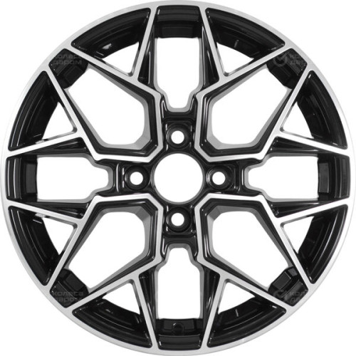 Колесный диск VENTI 1520 6xR15 4x100 ET45 DIA60.1 глянцевый черный с полированной лицевой частью