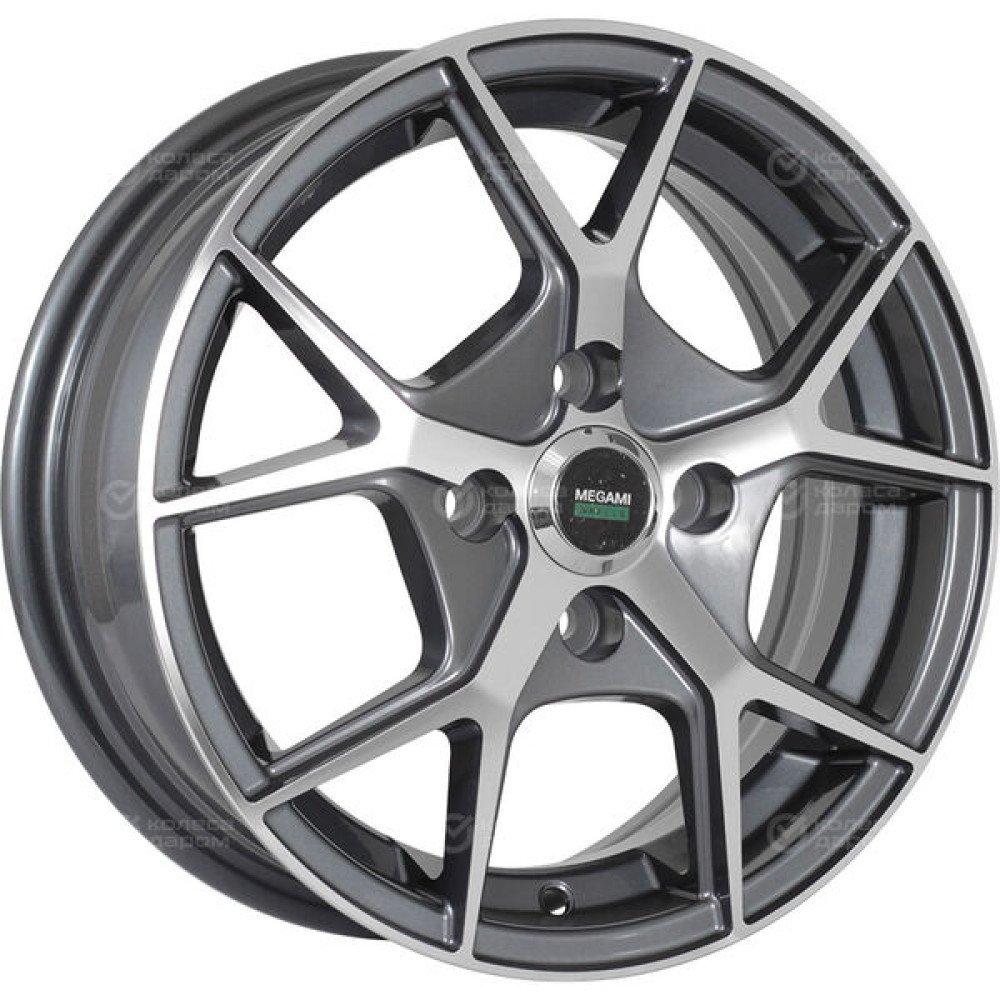 Колесный диск Megami MGM-18 6xR15 4x100 ET50 DIA60.1 насыщенный темно-серый полностью полированный