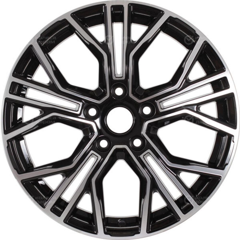 Колесный диск СКАД Тибет 6.5xR17 5x112 ET43 DIA66.6 черный глянцевый с полированной лицевой поверхностью