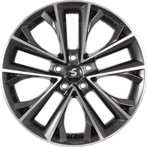 Колесный диск СКАД Premium Series КР012 (18_Coolray) 7xR18 5x114.3 ET53 DIA54.1 серый глянцевый с полированной лицевой частью