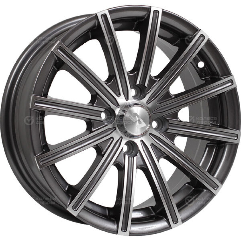 Колесный диск LS LS 312 7xR16 4x100 ET40 DIA73.1 насыщенный темно-серый полностью полированный