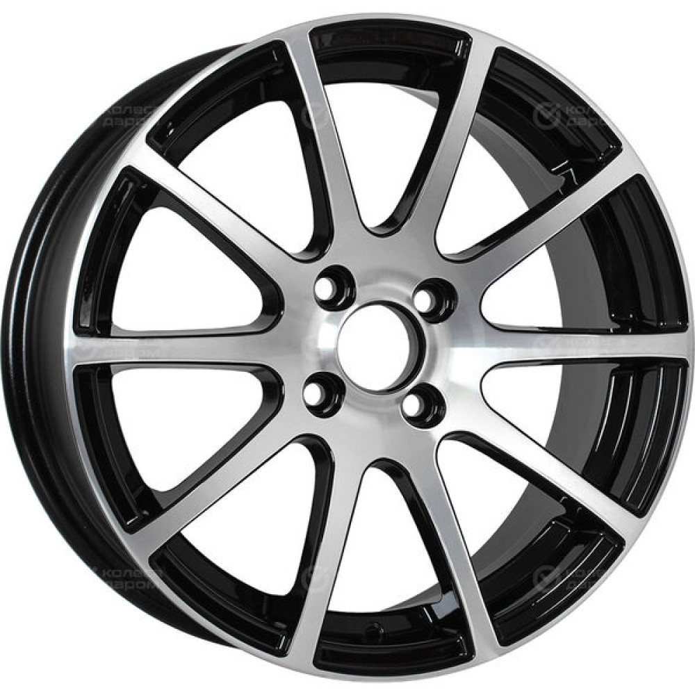 Колесный диск VENTI 1603 6.5xR16 4x108 ET26 DIA65.1 глянцевый черный с полированной лицевой частью