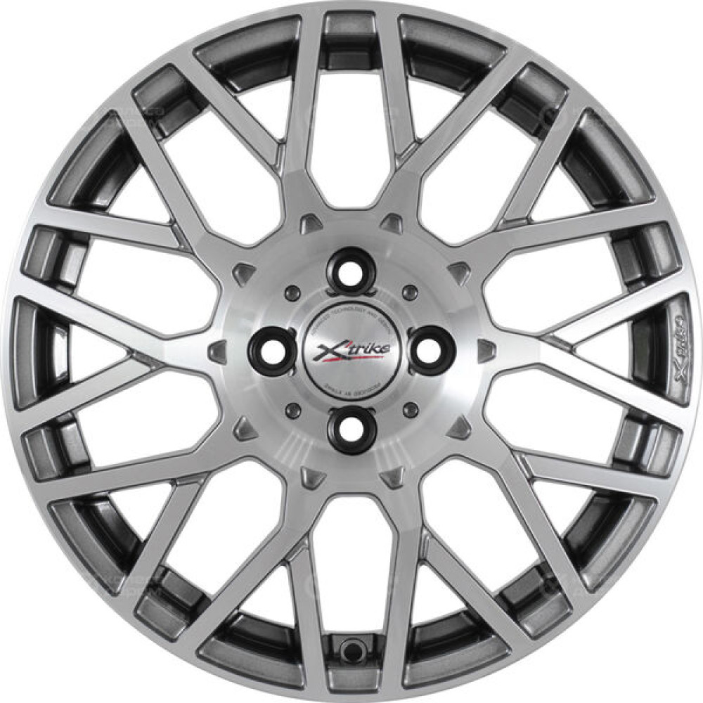 Колесный диск X-trike X125 6.5xR16 4x100 ET36 DIA67.1 темно-серебристый с полированной лицевой частью
