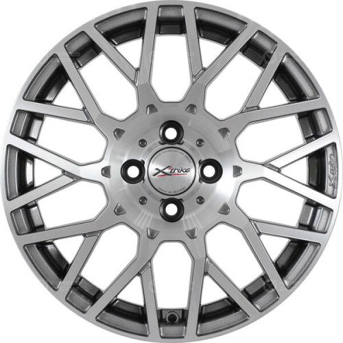 Колесный диск X-trike X125 6.5xR16 4x100 ET36 DIA67.1 темно-серебристый с полированной лицевой частью