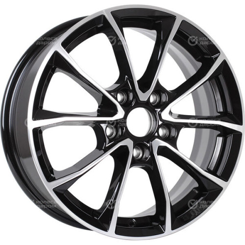 Колесный диск iFree Джет 6.5xR16 5x114.3 ET46 DIA67.1 чёрный глянцевый с полированной лицевой частью