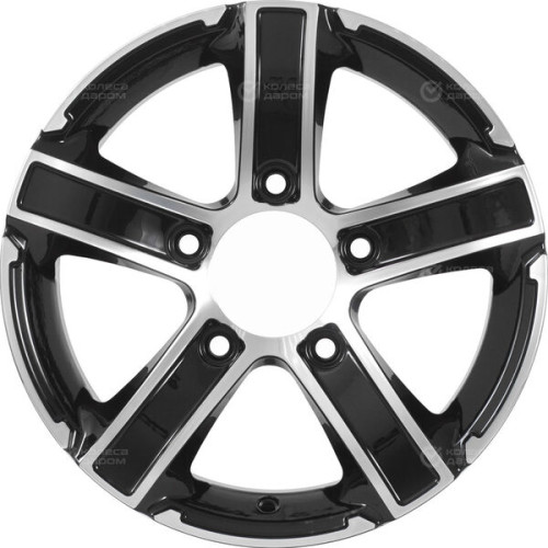 Колесный диск Carwel Зета 119 6.5xR15 5x139.7 ET40 DIA98.1 чёрный глянцевый с полированной лицевой поверхностью