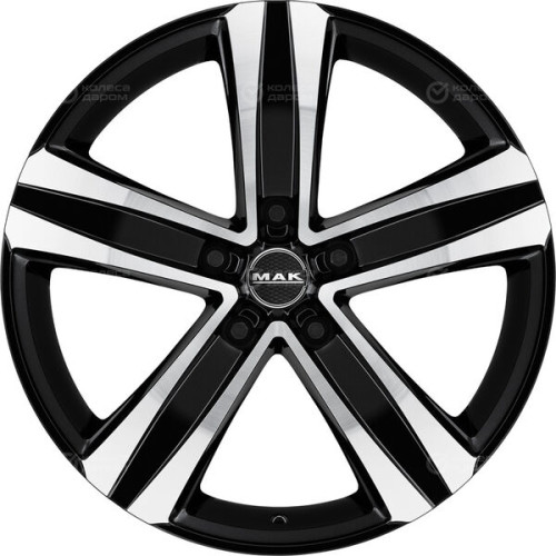 Колесный диск MAK Stone 5 7.5xR18 5x114.3 ET38 DIA66.1 черный глянцевый с полированной лицевой частью