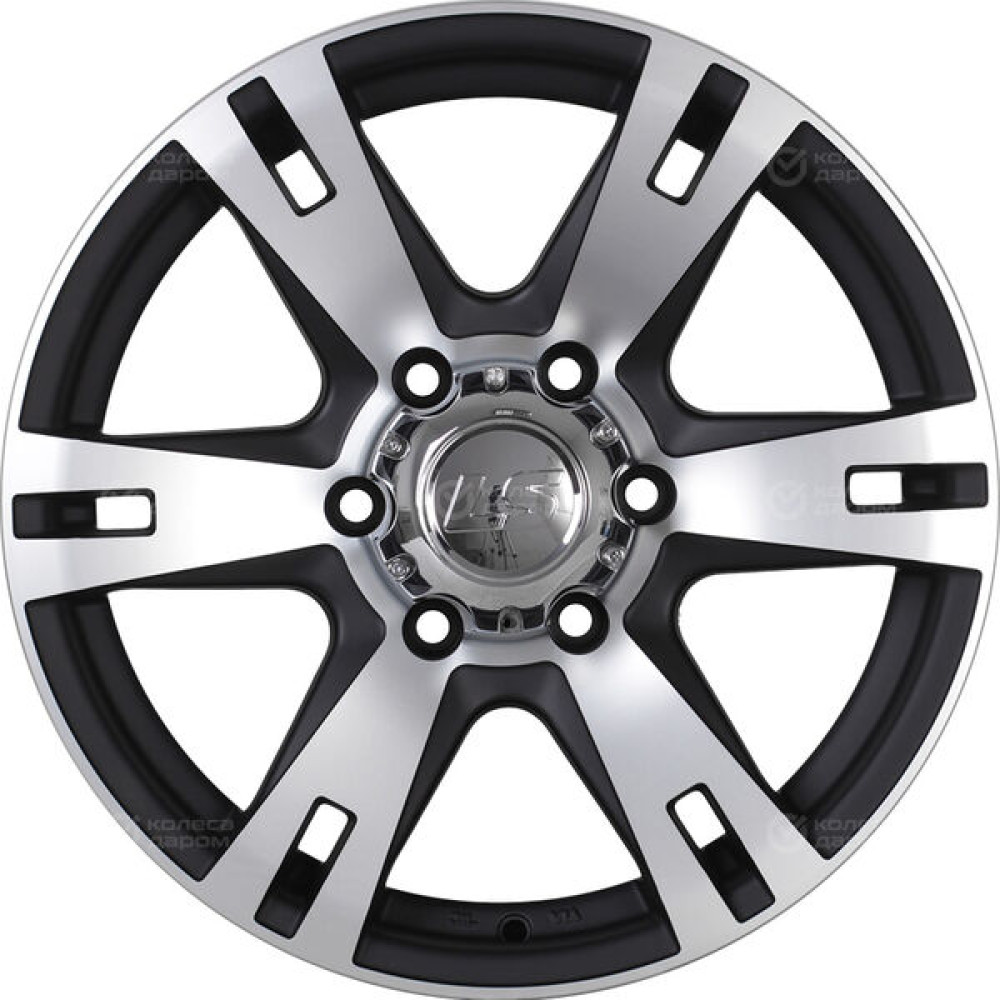 Колесный диск LS LS 182 8xR17 6x139.7 ET25 DIA106.1 черный матовый полностью полированный