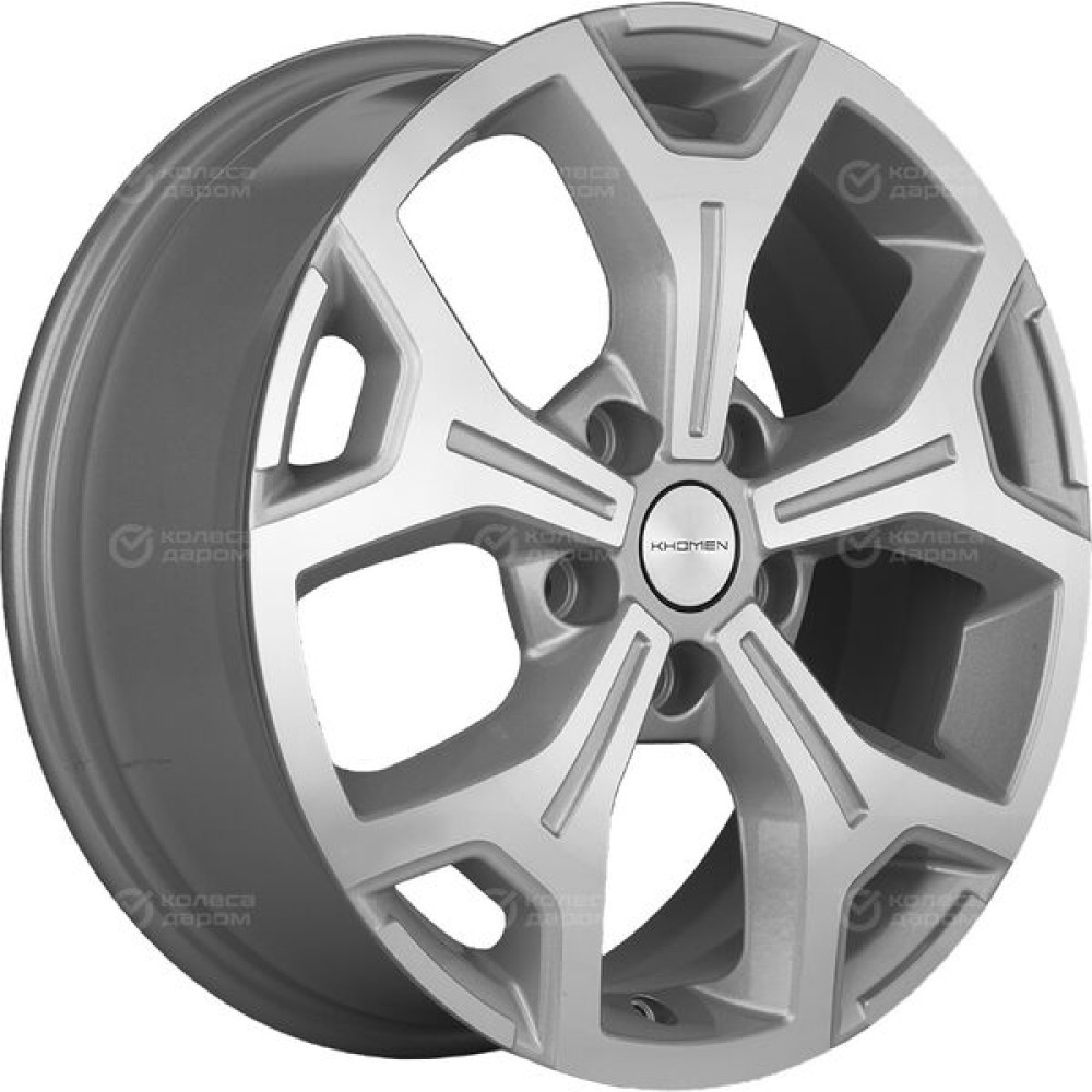 Колесный диск KHOMEN KHW1710 (ZV 17_Chery tigo 7pro) 6.5xR17 5x108 ET33 DIA60.1 серебристый полностью полированный