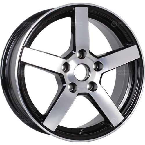 Колесный диск NZ R-02 7xR17 5x114.3 ET45 DIA60.1 черный глянцевый с полированной лицевой частью