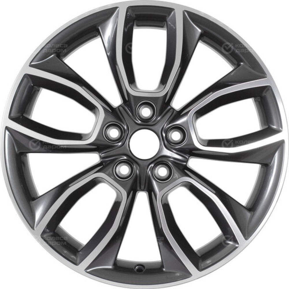 Колесный диск СКАД Premium Series КР001 (18_X-Trail_T32) 7xR18 5x114.3 ET45 DIA66.1 глянцевый темно-серый полностью полированный