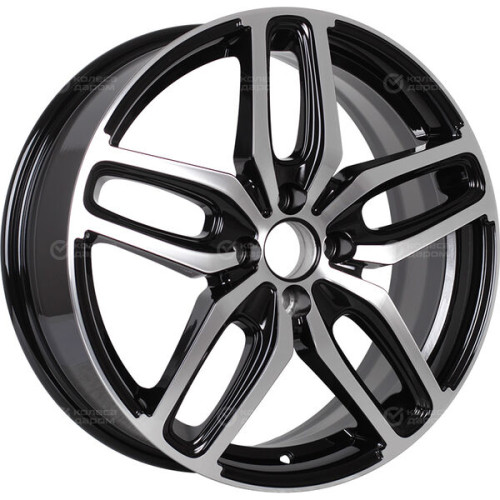 Колесный диск Carwel Виви 199 6.5xR17 5x112 ET38 DIA66.6 чёрный глянцевый с полированной лицевой поверхностью