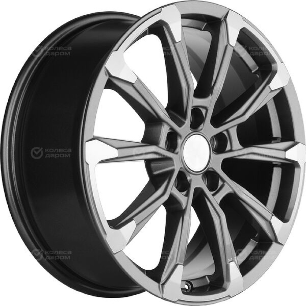 Колесный диск Carwel Ишим 1808 7.5xR18 5x114.3 ET53 DIA54.1 серый с полированной лицевой частью