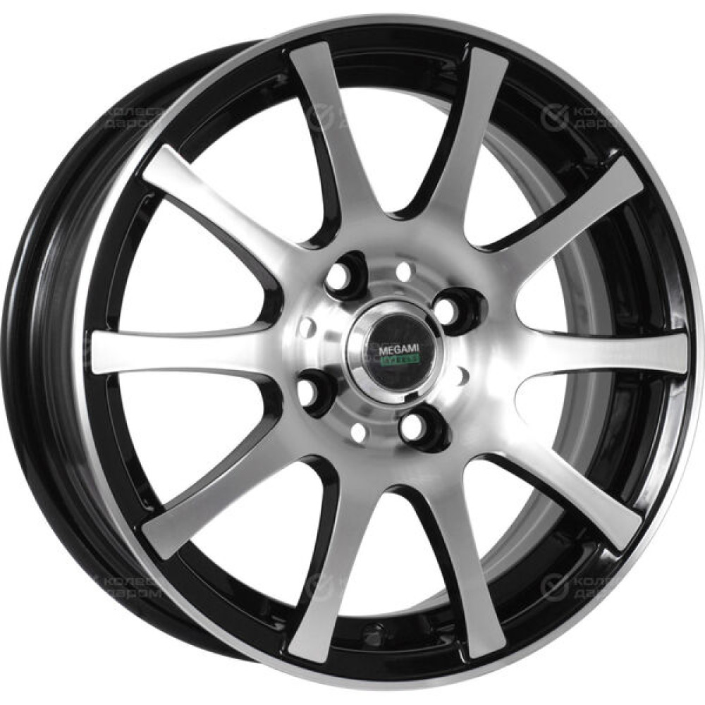 Колесный диск Megami MGM-2 6xR15 5x100 ET40 DIA60.1 черный полностью полированный