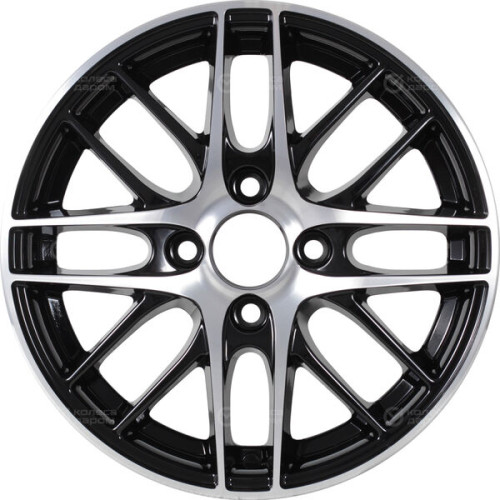 Колесный диск RST R004 5.5xR14 4x98 ET35 DIA58.6 глянцевый черный с полированной лицевой частью